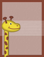 long necked giraffe for zoos and circus outings red and yellow