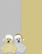 snowman silver and gold decorations bears