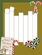 santas secret cocoa recipe, candy canes and mints layered themes