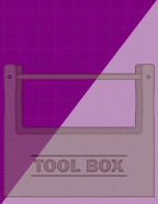 tool box mechanics hammers, tape measurer screws carpenters toolbox