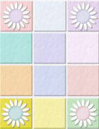 pastel tiles with summer flowers