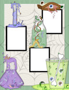 Haunted Mansion Halloween or Fall Festival Scrapbook Templates
