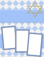 Digital Scrapbooking Papers in Jewish Holiday Hanukkah themes