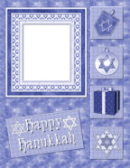 #1 Best Jewish Holiday Hanukkah themed scrapbooking paper downloadables.