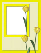 yellow tulip themed memorial scrapbook layouts to download