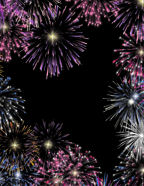 new years fireworks scrapbook papers