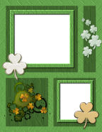 shamrocks frames golden nature flowers saint patty