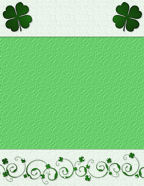shamrock borders with swirls for march 17 pats day or saints