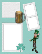#1 Best Digi Scrapbooking St Patrick's Day Leprechaun Computer Paper Template Downloadables.