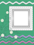Pink and Green floral summer themed scrapbooking papers for downloading