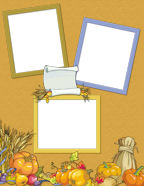 Thanksgiving Holiday Digi-Scrapbooking Paper Downloads