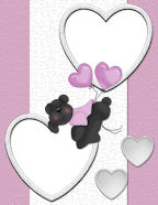Purple Hearts Computer Scrapbooking Holiday Valentines Day