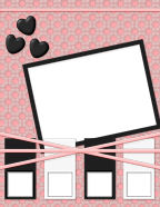 Pastel colored Valentines Day Holiday Digital Downloadable Scrapbooking Papers.