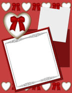 Toy Train Hearts Valentines Day Holiday scrapbooking paper downloadables.