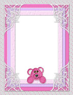 Hearts of teddy bears for holiday valentines day scrapbooking downloads.