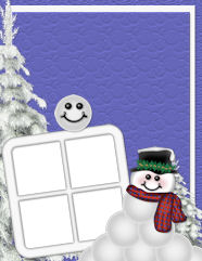 Snowfall Winter Scrapbooking Themed Page Template Sets